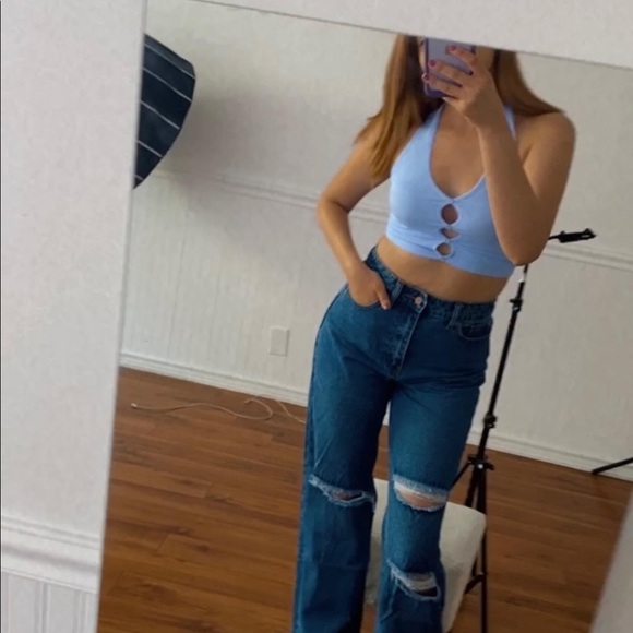 Blue halter top - Picture 4 of 4